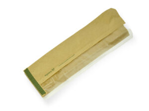 4x6x14in kraft NatureFlex side-window baguette bag