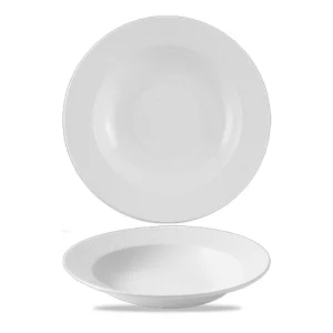 An image of Alchemy Fine China Abstract Bowl White 24.75cm