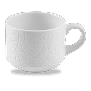 An image of the Alchemy Fine China Abstract Tea Cup White 200ml