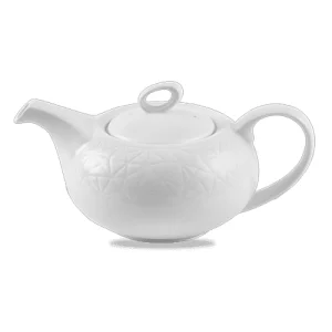 An image of a Alchemy Fine China Abstract Teapot White 425ml