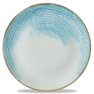 Churchill Super Vitrified Homespun Accents Evolve Coupe Plate Aquamarine