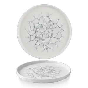 Churchill Super Vitrified Studio Prints Kintsugi Chefs’ Walled Plate Pearl Grey 26cm