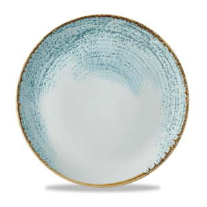 Homespun Accents Aquamarine Evolve Coupe Plate 11.25″ Box 12