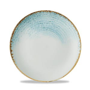 Homespun Accents Aquamarine Evolve Coupe Plate 8.67″ Box 12