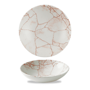 Studio Prints Kintsugi Coral Evolve Coupe Bowl 7.25″ Box 12