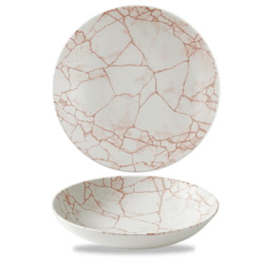 Studio Prints Kintsugi Coral Evolve Coupe Bowl 9.75″ Box 12