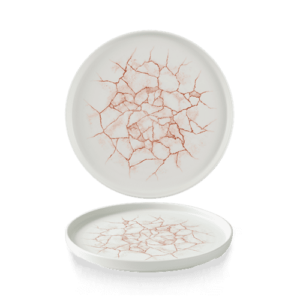 Studio Prints Kintsugi Coral  Walled Plate 8.67″ Box 6