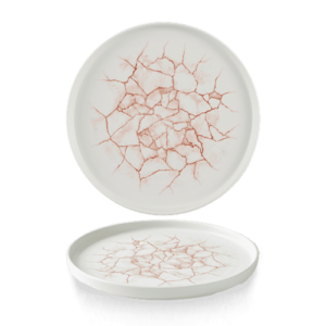 Studio Prints Kintsugi Coral  Walled Plate 10 2/8″ Box 6