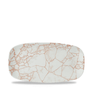 Churchill Super Vitrified Studio Prints Kintsugi Coral Chefs Oblong Plate 30cm x 15.2cm/11.75" x 6"