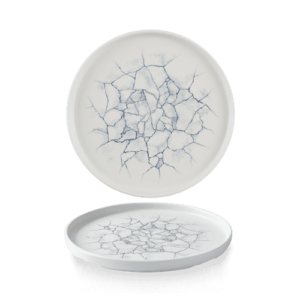 Studio Prints Kintsugi Pearl Grey  Walled Plate 8.67″ Box 6