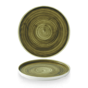 Churchill Super Vitrified Stonecast Plume Green Walled Plate 26cm/10.25"