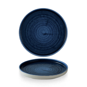 Churchill Super Vitrified Stonecast Plume Ultramarine Walled Plate 22cm/8.67"