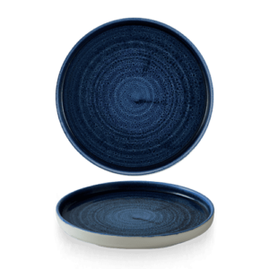 Churchill Super Vitrified Stonecast Plume Ultramarine Walled Plate 26cm/10.25"