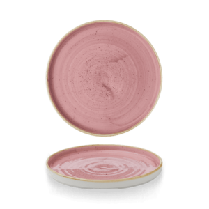 Stonecast Petal Pink  Walled Plate 8.67″ Box 6