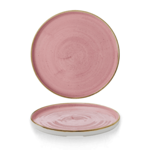 Stonecast Petal Pink  Walled Plate 10 2/8″ Box 6