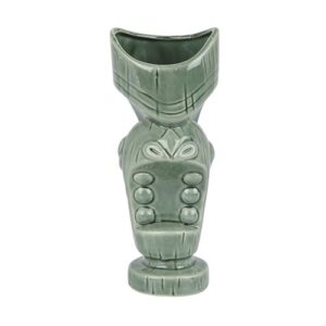 Ceramic Large Mouth Tiki Mug – 650ml – Jungle Green