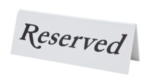 Reserved Table Sign Plastic Individual