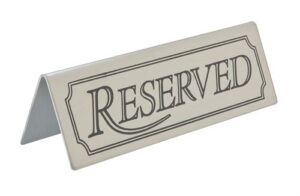 Reserved Table Sign Stainless Steel