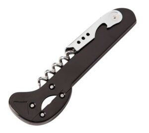 Black Bottle Opener Corkscrew