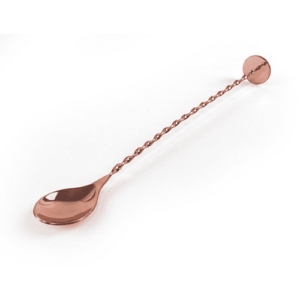 Copper plated spoon with masher