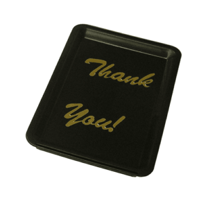 Black Plastic Tip Tray – Thank You