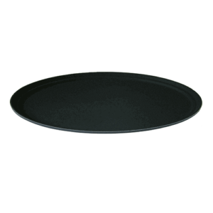 27 x 22 Inch Blk Plastic Oval Non Slip Tray