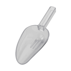 Clear Plastic Ice Drainer Scoop – 7oz