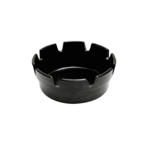 4 Inch Black Bakelite Crown Style Ashtray SINGLE