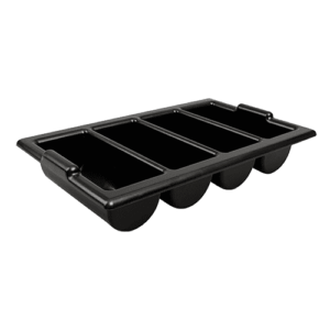 Cutlery Tray / Box Plastic 13 Inch x 21 Inch BLACK