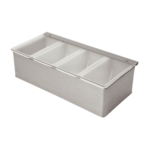 4 Part Stainless Steel Condiment Holder