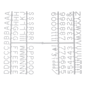 1/2 Inch Letter Set – (660 characters) White