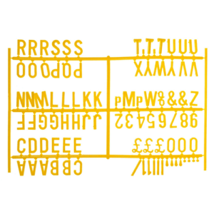 3/4 Inch Letter Set – (540 characters) Yellow