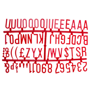 1 1/4 Inch Letter Set – (390 characters) Red