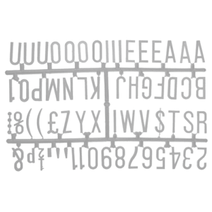 1 1/4 Inch Letter Set – (390 characters) White