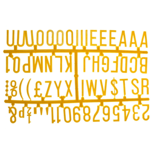 1 1/4 Inch Letter Set – (390 characters) Yellow