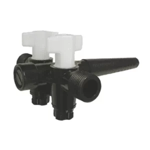 An image of a double plastic Y tap