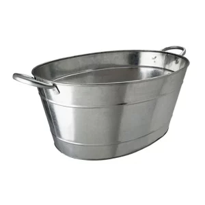 Galvanised Steel Silver Large Drinks Cooler