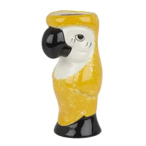 ceramic yellow parrot tiki mug for cocktails