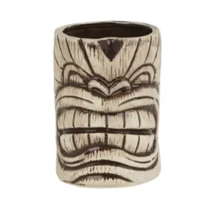 ceramic neutral tiki mug for cocktails