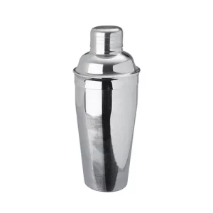 silver stainless steel cocktail shaker