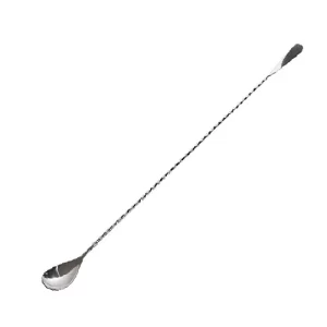 silver thin handled mixing spoon for cocktails