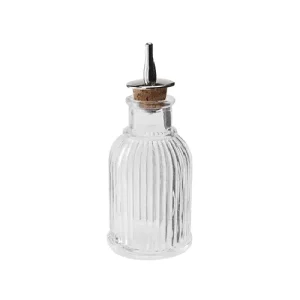 small rigged glass bitters bottle