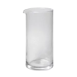 tall mixing glass with lip