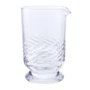 stemmed mixing glass with lip