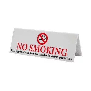 An image of No Smoking Table Sign Plastic