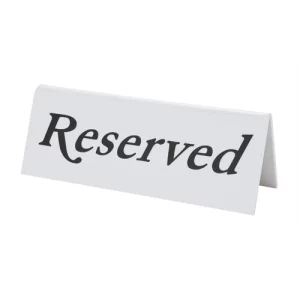 An image of Reserved Table Sign Plastic