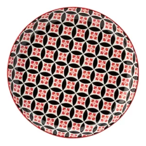 Utopia Cadiz Plate Red & Black 20cm/8"