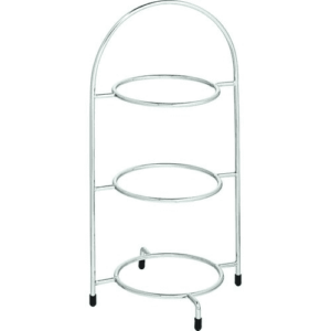 Utopia Chrome 3 Tier Plate Stand 39cm/15.5"