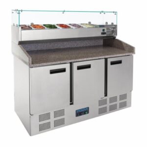 Polar G-Series Pizza Prep Counter Fridge with Topper 368L