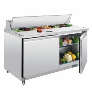 Polar U-Series Double Door Prep Counter Fridge 527L